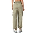 thumbnail image 3 of INSPIRE CHIC Women's Y2K Streetwear High Waisted Pockets Casual Long Cargo Pants Trousers XS Grey Khaki, 3 of 6