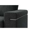 thumbnail image 4 of 45" Gianna Black Linen Fabric Arm Chair, 4 of 5