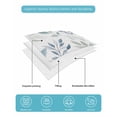thumbnail image 5 of Blue Teal Botanical Twin Size Down Alternative Comforter, Lightweight Comforter Quilt Bedding Set with Pillow Shams Watercolor Spring Summer Leaves All Seasons Bed Comforter Duvet Insert 68"x86", 5 of 7