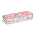 thumbnail image 2 of Plastic Pencil Box Large Capacity Pencil Boxes Clear Boxes with Snap-Tight Lid Stylish Office Supplies Storage Organizer Box Bows and Strawberries Pattern, 2 of 7