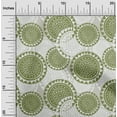 thumbnail image 1 of oneOone Cotton Poplin Twill Olive Green Fabric Floral Mandala Block Dress Material Fabric Print Fabric By The Yard 56 Inch Wide, 1 of 4