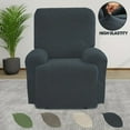 thumbnail image 3 of Lavish Cover Stretch Recliner Chair Cover, Non-Slip Slipcovers for Recliner Chair, Washable Furniture Protector with Pocket & Elastic Bottom for Kids Pets, 1 Seater, Dark Gray, 3 of 9