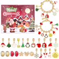 thumbnail image 1 of Calendario de Adviento de Navidad, caja de regalo de joyería, 24 días, cuenta atrás, pulseras de joyería para niñas, regalo de Año Nuevo, decoración de Navidad, 1 of 4