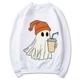 thumbnail image 4 of SDNall Halloween Sweatshirts for Women, Womens Halloween Tops, Hooded Sweatshirt Women, Womens Round Neck Halloween Printed Sweatshirt Long Sleeved Top Sweatshirt Hooded Sweatshirt, 4 of 5