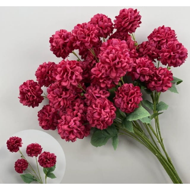 5 bolas de flores artificiales - Flores de hortensia de 4 cabezas for bodas, arreglos florales, decoraciones y decoración del hogar.