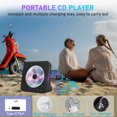 thumbnail image 2 of Reproductor de CD Bluetooth, reproductor de CD portátil compatible con radio FM/AUX/USB/Alarma, altavoz HIFI para el hogar, 2 of 7