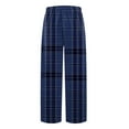 thumbnail image 4 of DHFJKG Womens Pajama Pants Soft Flannel Plaid Sleepwear Bottoms Comfortable Loungewear Pj Pants Elastic Waist Loose Fit Trousers, 4 of 4