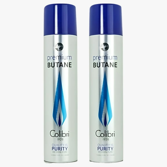 Colibri Premium Lighter Butane 2 Pack Refill Fuel 50g/3.04 oz Canister - #9103-2