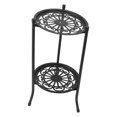 thumbnail image 1 of Plant Shelf, Easy To Install 2 Tier Delicate Flower Stand 50cm  For Balcony White,Black, 1 of 8