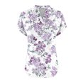 thumbnail image 5 of V Neck Linen Tops for Women Dressy Casual Button Trendy Floral Printed Blouses Loose Fit Short Sleeve T Shirts (5XL, Blue 8), 5 of 5