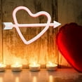 thumbnail image 3 of Luz LED decorativa de pared NikouMX forma corazón color blanco cálido azul morado rosa rojo, 3 of 8