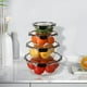 thumbnail image 5 of Caja de conservación de alimentos frescos, contenedor de almacenamiento sellado, caja de almacenamiento circular para refrigerador, juego de almacenamiento, cajón para verduras portátil, 5 of 6