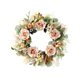 thumbnail image 1 of Corona de rosas de champán simulada, decoración de puerta, adorno de jardín, corona de flores artificiales para oficina, foto, cafetería al aire libre, 1 of 8
