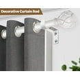 thumbnail image 5 of White Curtain Rods for Windows 72 to 144 Inches (6-12ft) Long Heavy Duty Curtain Rod, 7/8 Inch Adjustable Drapery Rods with Decorative Netted Texture Finials, 5 of 7
