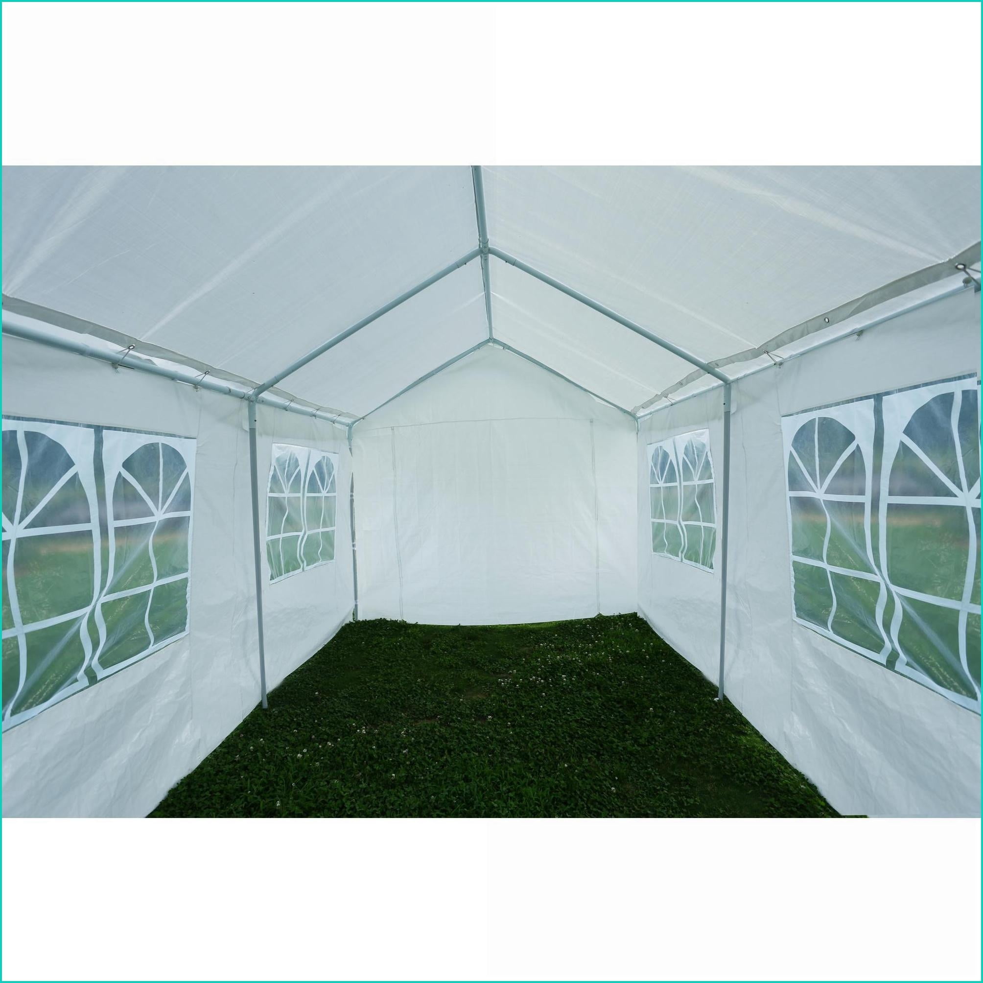 Carports | 10'x20'x9' Heavy Duty Car Shelter Canopy for Parking, Parties Outdoor Events | off-white | Steel