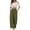 Green, variant on Wide Leg Pants, Bell Bottoms Women's Linen Waisted Buckle Pants Elegant Pockets And Casual Court Pants Stylish Elegant And Comfortable, Palazzo Pants Slacks, Olive green