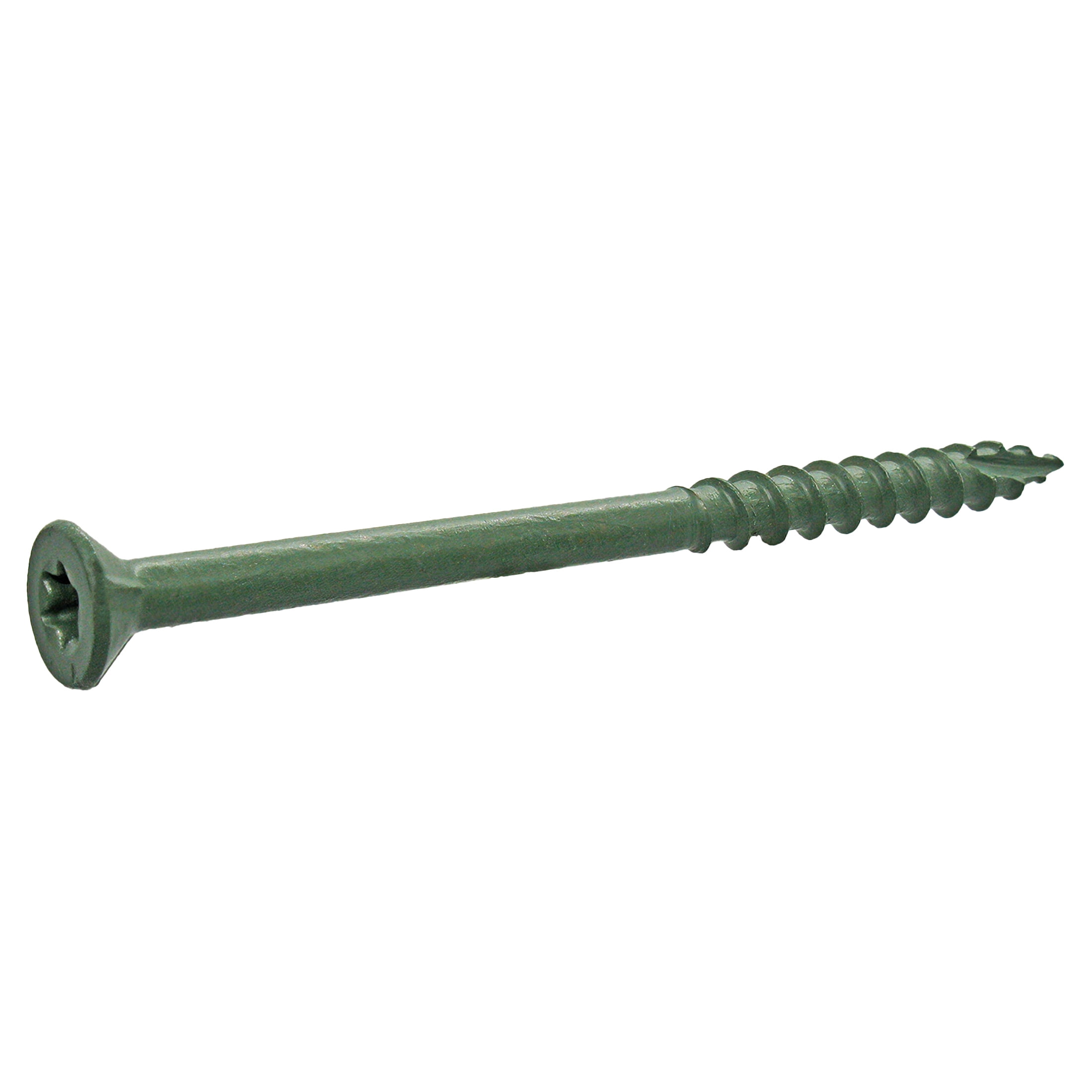 (2 pack) Grip-Rite PrimeGuard Plus #9 x 3 in. Green Wood to Wood Deck Screw 1lb.