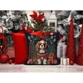 thumbnail image 2 of Carolines Treasures DAC1111PW1818 18 x 18 in. Unisex Cavalier King Charles Spaniel Christmas Fabric Decorative Pillow, 2 of 5