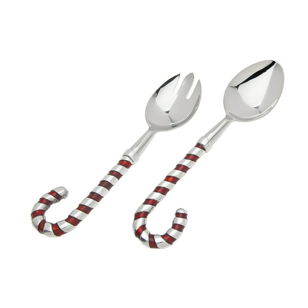 Candy Cane Serving Spoon and Fork