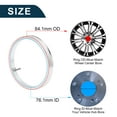 thumbnail image 3 of Unique Bargains Car Wheel Hub Centric Rings Durable Wheels Center Shaft Shock Absorbing Hubrings Silver Tone 4 Pcs Aluminum Alloy OD 84.1mm to ID 76.1 mm, 3 of 7