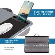 LapGear Home Office Pro Lap Desk with Cushion, Silver Carbon