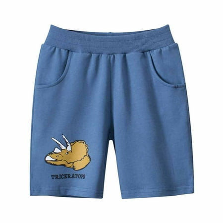 

Jsezml Baby Boys Elastic Waist Dinosaur Cotton Shorts Toddler Kids Pants With Pockets Summer Casual Playwear For 1-9T
