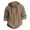 A-Brown69, variant on XIAOCHA Men's Linen Blend Hooded Shirt Half Button Dual Pocket Top Breathable Casual Everyday Tunic