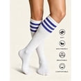 thumbnail image 5 of DOVACKA 1/3-Pack Retro Striped Knee High Tube Socks, Long Socks for Men Women, 5 of 6
