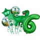 thumbnail image 3 of Suministros de decoración para fiesta de cumpleaños de dinosaurios, bolsas de regalo verdes de safari en la jungla, servilletas de papel, vasos, platos, globos de dinosaurios, baby shower para niños, 3 of 5