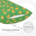 thumbnail image 3 of Lsque Pumpkin Leaves Pattern Pillow Case – Soft & Cozy Throw Pillow Cover, Hypoallergenic Cushion Case for Sleeping Women with Envelope Closure-14"x20", 3 of 6