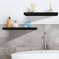 thumbnail image 3 of Sorbus 2 Pack Wood Floating Shelves Wall Hanging Length 24-inch, Black, 3 of 7