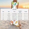 thumbnail image 2 of Momihoom Women's Vibrant Leaf Print Cap Sleeve Maxi Dress, Casual Loose-Fit Long Dress for Everyday Wear, 2 of 6