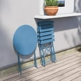 thumbnail image 3 of Yangming Steel Patio Bistro Set, Folding Outdoor Patio Furniture Sets, 3 Piece Patio Set of Foldble Patio Table and Chairs, 3 of 6