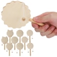 thumbnail image 2 of 3 juegos de sonajero de madera de dibujos animados, juguetes para bebés, artesanía de madera, pintura DIY, educación temprana, 2 of 12