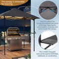 thumbnail image 6 of Zimtown 8' x 5' Grill Gazebo All-Weather Steel Construction w/ Bag for Patio, Backyard, BBQ (Light Gray), 6 of 10