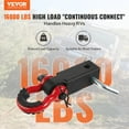 thumbnail image 2 of VEVOR Attelage de Remorque 2 Pouces Récepteur d'Anneau de Récupération pour Camion Jeep 52900 lbs, 2 of 9