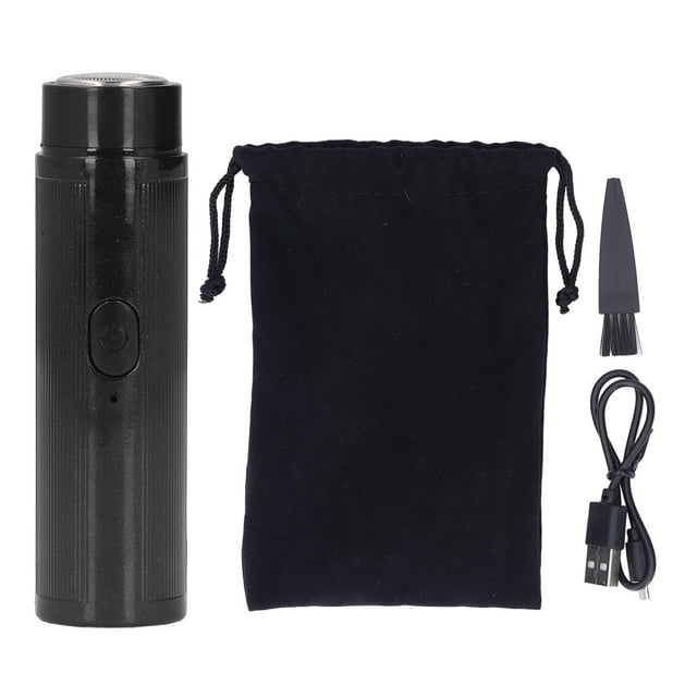 Portable Electric Shaver, 3.7V 2W Painless Clean Men Small Electric For Travel Home Black