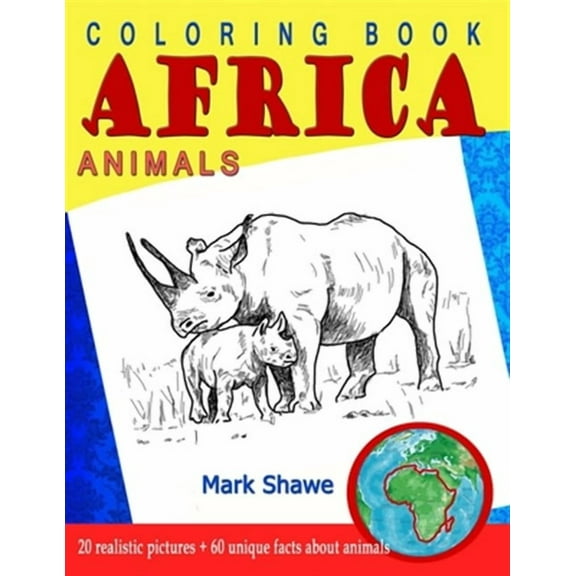 Animal Planet: Coloring Book Animals of Africa: 20 original realistic full-page images of wild animals of Africa. (Paperback)
