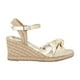 thumbnail image 2 of Sandalia De Plataforma Confort Con Yute Natural Cabra Piel Marshella Oro Para Mujer, 2 of 5