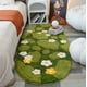 thumbnail image 5 of Yhmxh Decoración del baño Alfombra de musgo con diseño floral, alfombra de baño con flores y plantas, bonita alfombra de ducha con hojas verdes y bosque, alfombra de microfibra suave., 5 of 5