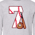 thumbnail image 4 of Inktastic Baseball Seventh Birthday Seven Years Old Long Sleeve Youth T-Shirt, 4 of 5