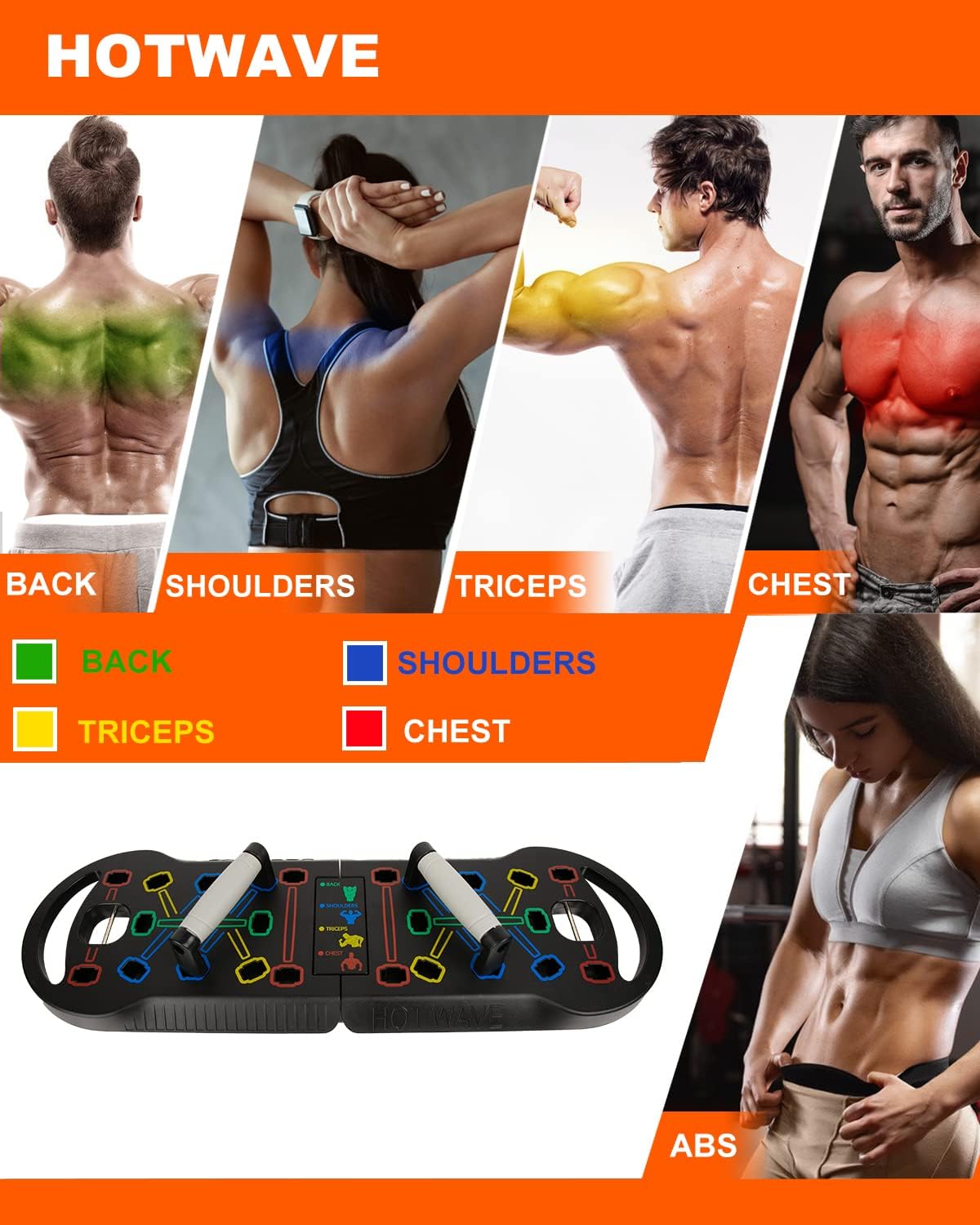 Foldable Multi-Function Push-Up Board Portable Bodyweight Training Equipment For Arms Abs Chest Back Triceps Home Gym
