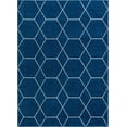 thumbnail image 3 of Unique Loom Trellis Frieze Collection Area Rug - Geometric (8' x 11' Rectangle Navy Blue/Ivory), 3 of 7