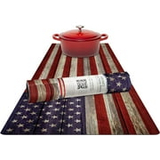 RIMONA'S Thermo Heat Resistant Table Runner and Trivet for Hot Dishes - Waterproof Hot Plates to Protect Table and Countertop - Kitchen & Dining 350F Heat Protector 40" - Proud American Runner