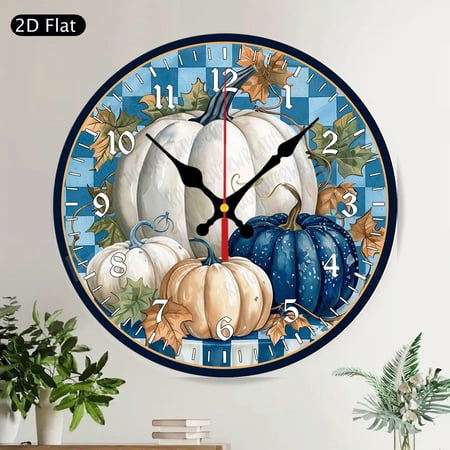 Pink Ribbon Angel Wings Round Wall Clock - Breast Cancer Awareness Silent Home Decor Gift
