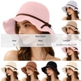 thumbnail image 3 of Levmjia Women Fisherman Hat Breathable Straw Bow Lightweight Sun Hat For Beach Travel Gardening Daily Commute Outdoor Casual Leisure Summer UV Protection, 3 of 7