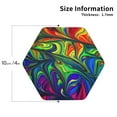 thumbnail image 2 of Sigee Pride Rainbow for Water-Resistant, Heat-Resistant, Non-Slip Leather Coasters Set, Ideal for Coffee Table, Office, Bar, Home Decor-Hexagon, 2 of 6