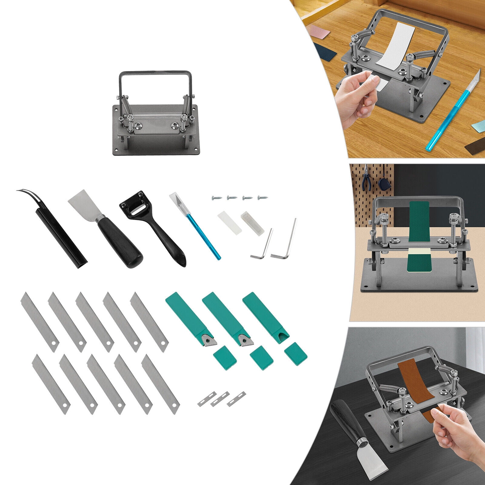 Manual Leather Splitter Set Manual Leather Peeling Tool Edge Skiving Machine