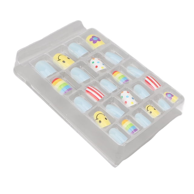 CAJA DE UNADAS POSTIZAS Para Niños, Umas Artificiales Postizas de Cobertura completa Realistas, Unas Postizas para Niños, Decret de Umas Diy, Adecuada para Fiestas,