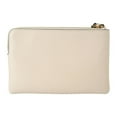 thumbnail image 7 of Coach Women's Small Corner Zip Crossgrain Leather Wristlet (Chalk), 7 of 7